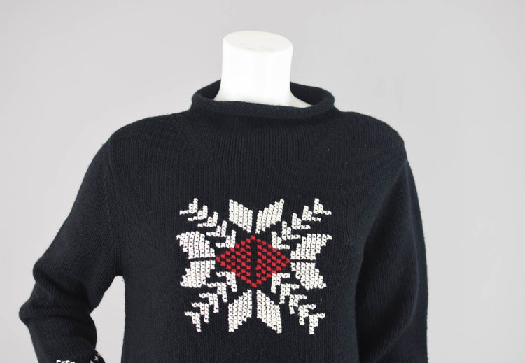 Vintage Sonoma Wool Blend Snowflake Sweater Women's Small