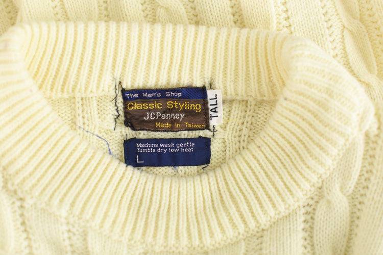 80s JCPenney Ski Sweater, Men's Large Tall