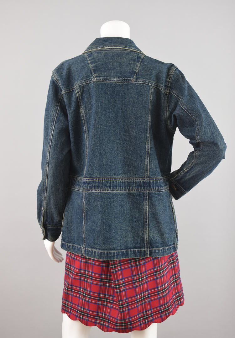 90s Bill Blass Jean Jacket Women's Petite Medium