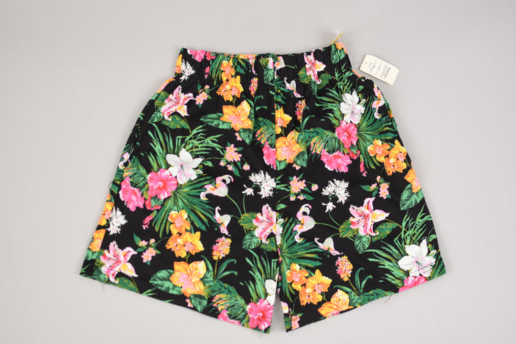 90s High Waisted Floral Bermuda Shorts, Women's 24 - 28" Waist