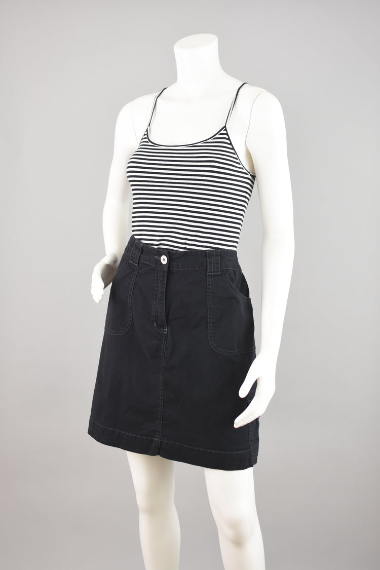 90s Black Cargo Skorts, Women's Size 12, 32" Waist