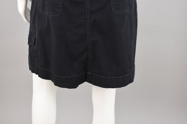 90s Black Cargo Skorts, Women's Size 12, 32" Waist