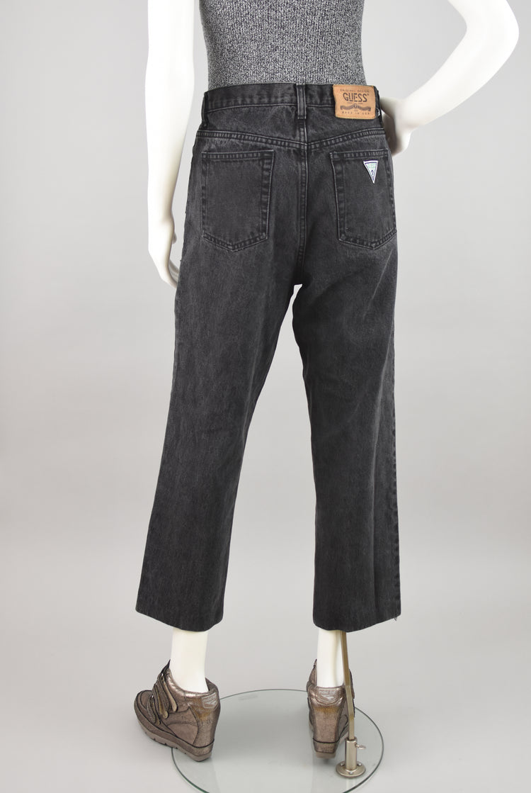 Vintage Faded Black Guess Jeans, Women's 34x25