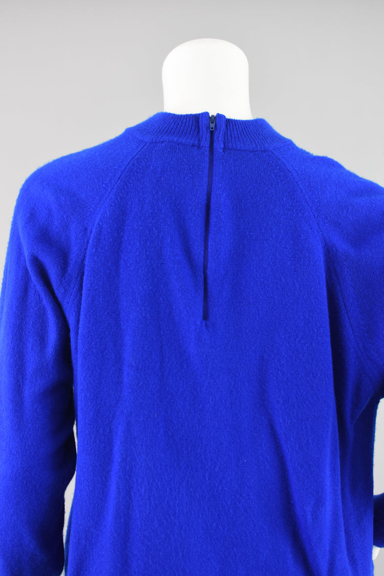 90s Blue Mockneck Sweater Women's Large