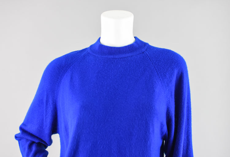 90s Blue Mockneck Sweater Women's Large