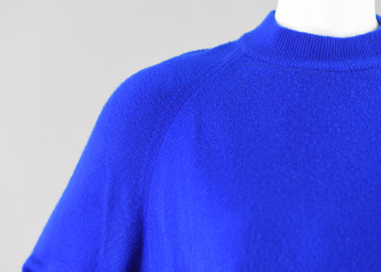 90s Blue Mockneck Sweater Women's Large