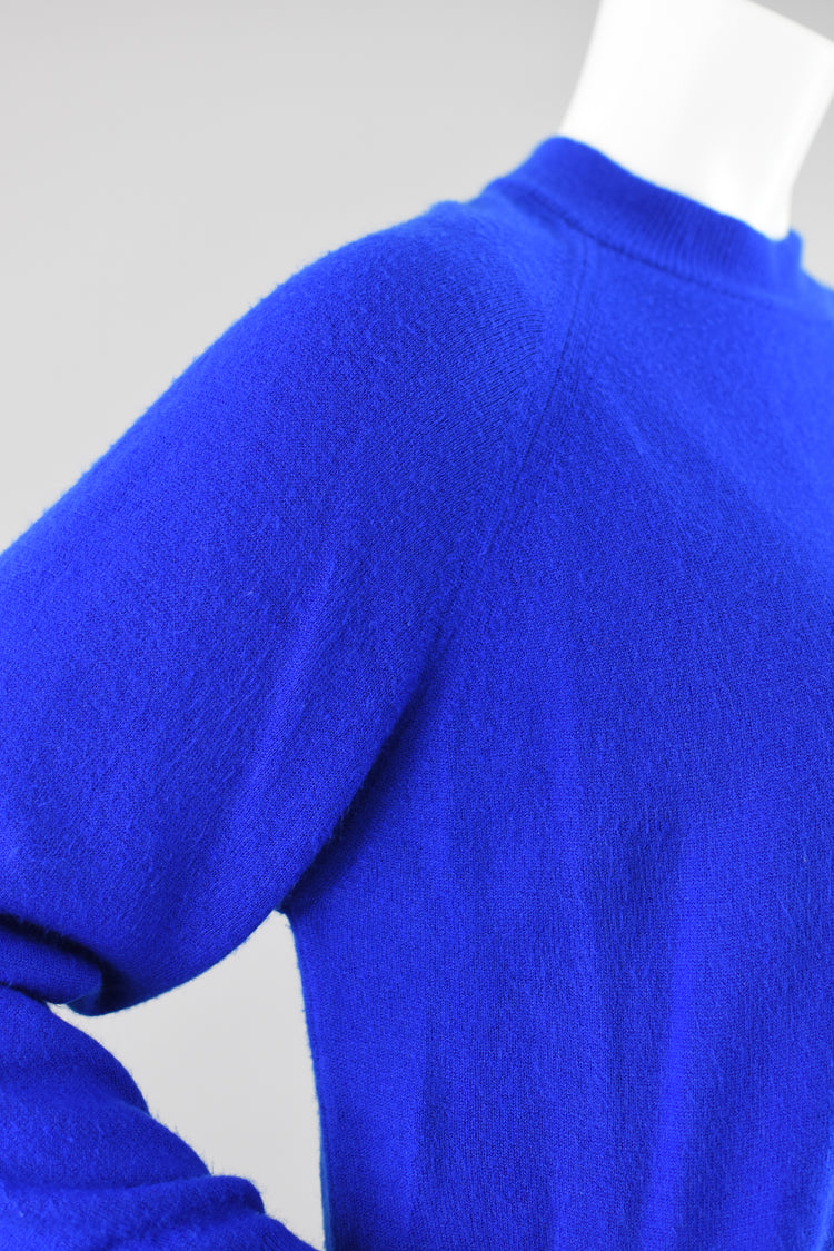 90s Blue Mockneck Sweater Women's Large