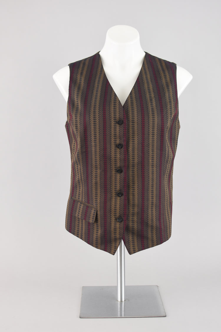 90s Woven Button Down Vest Women's Size 10