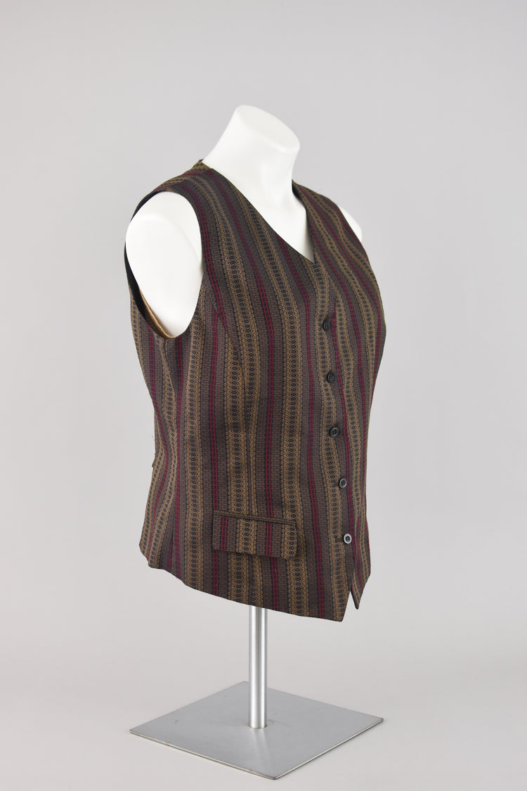 90s Woven Button Down Vest Women's Size 10