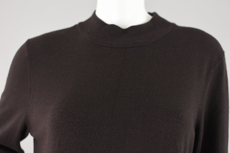 90s Brown Mockneck Sweater Women's Medium