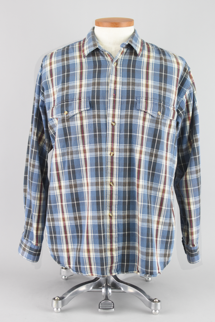 90s Eddie Bauer Plaid Flannel Shirt Men's Large