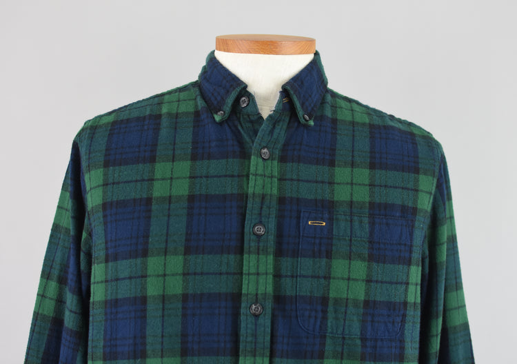 Eddie Bauer Tartan Plaid Flannel Button Up Shirt Men's Medium