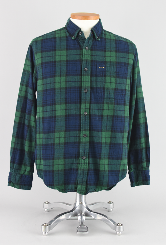 Eddie Bauer Tartan Plaid Flannel Button Up Shirt Men's Medium