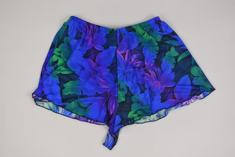 90s Jantzen Dark Floral Bikini Swim Shorts, Women's Plus Size 16