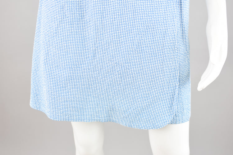 90s Blue Gingham Seersucker Skorts, Women's 30 - 32" Waist