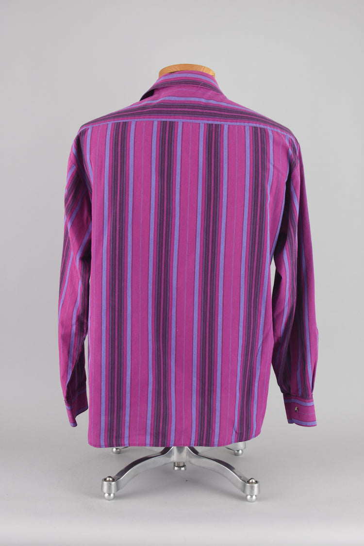 90s Gitano Long Sleeve Striped Shirt, Men's Large