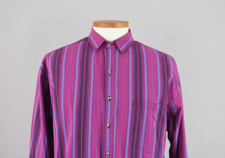 90s Gitano Long Sleeve Striped Shirt, Men's Large