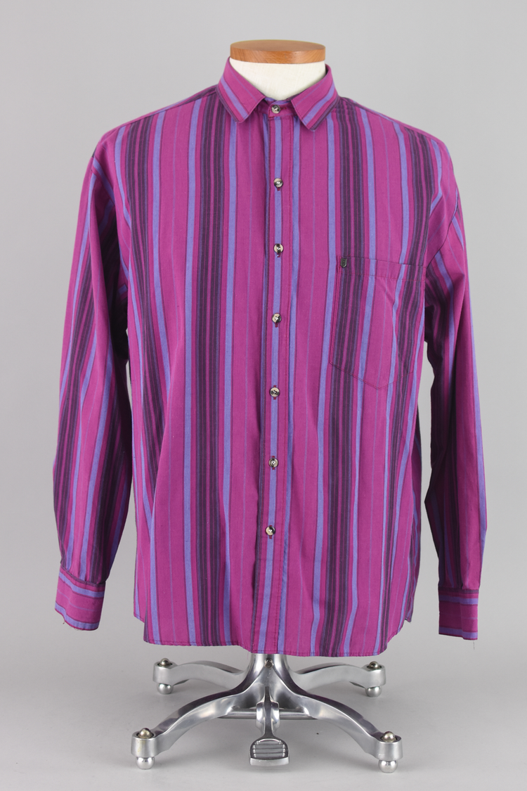 90s Gitano Long Sleeve Striped Shirt, Men's Large