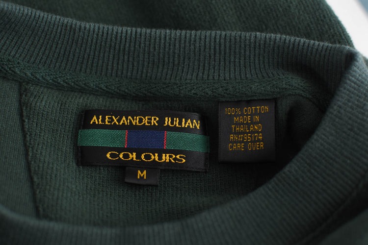 Alexander Julian Green 90s Sweatshirt, Men's Medium