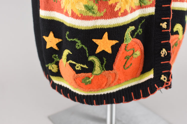 Vintage Ugly Halloween Cardigan Women's Medium