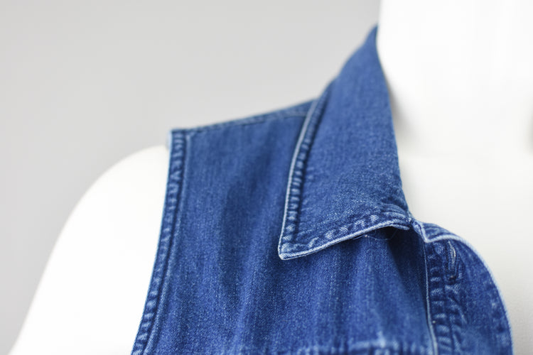 90s Sleeveless Denim Jean Shirt, Talbots Petite Medium