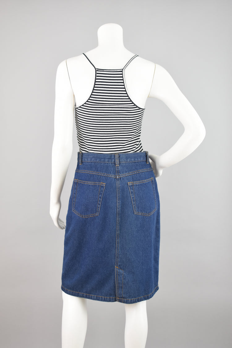 90s Denim Jean Skirt, Women's Size 8, 28" Waist