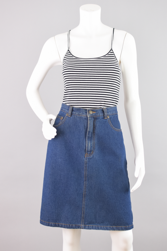 90s Denim Jean Skirt, Women's Size 8, 28" Waist