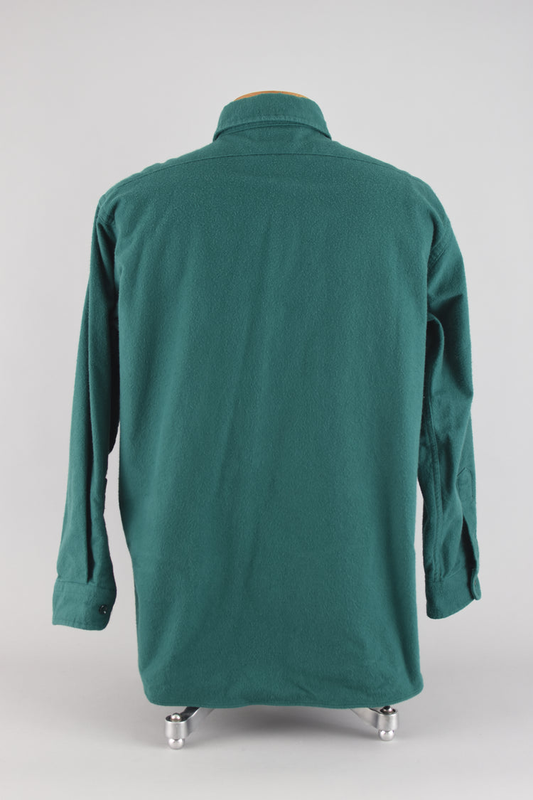 Vintage L.L. Bean Green Chamois Cloth Shirt, Men's XL