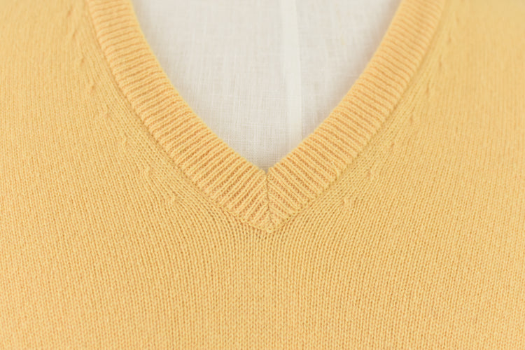 Vintage L.L. Bean Yellow Lambswool Sweater Vest Men's Large Regular