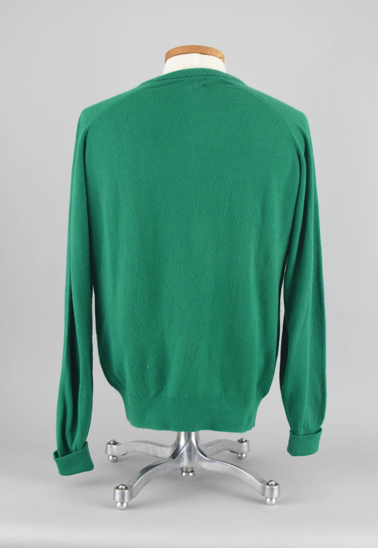 70s L.L. Bean Green V-neck Sweater Men's Extra Large