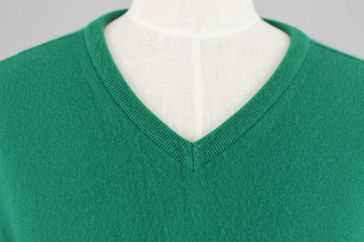 70s L.L. Bean Green V-neck Sweater Men's Extra Large