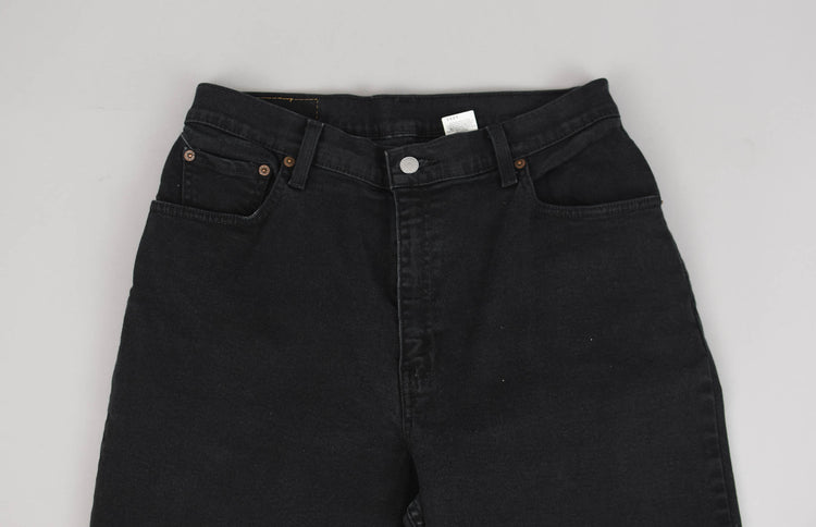 Y2K Levi's 550 Black High Waisted Jeans, Misses 14 Long, 32" Waist