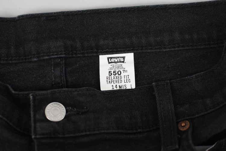 Y2K Levi's 550 Black High Waisted Jeans, Misses 14 Long, 32" Waist