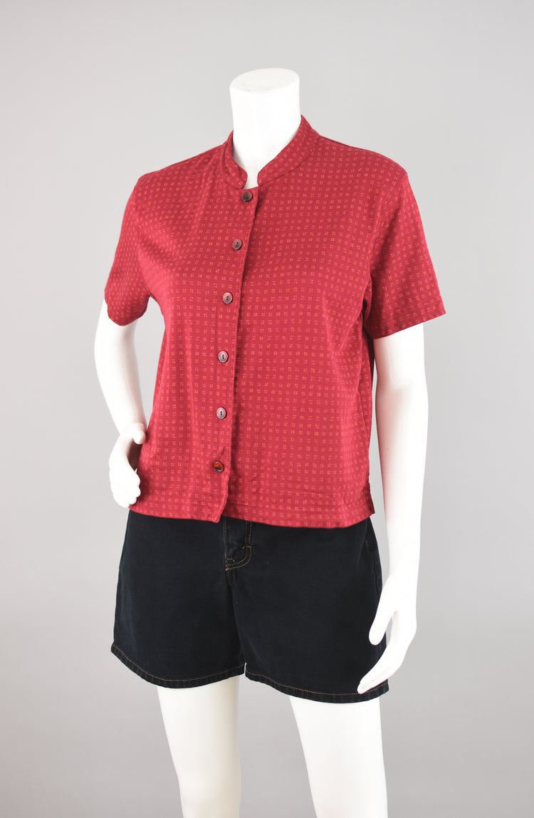 90s Liz Claiborne Short Sleeve Cotton Knit Top Women's Medium