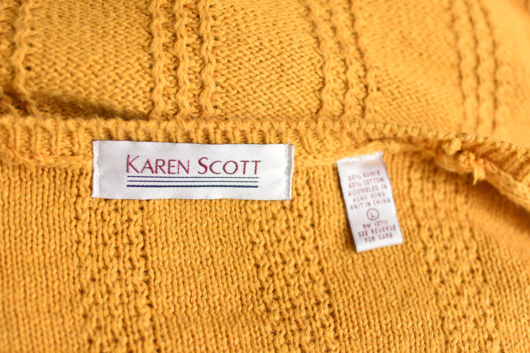 90s Mustard Yellow Sweater Vest Women's Large