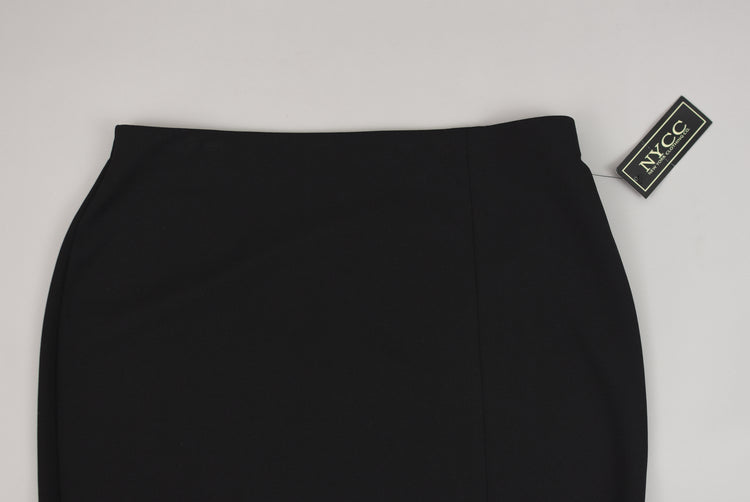 90s Long Black Skirt with Side Slit NWT, Women's 1X, 36" Waist