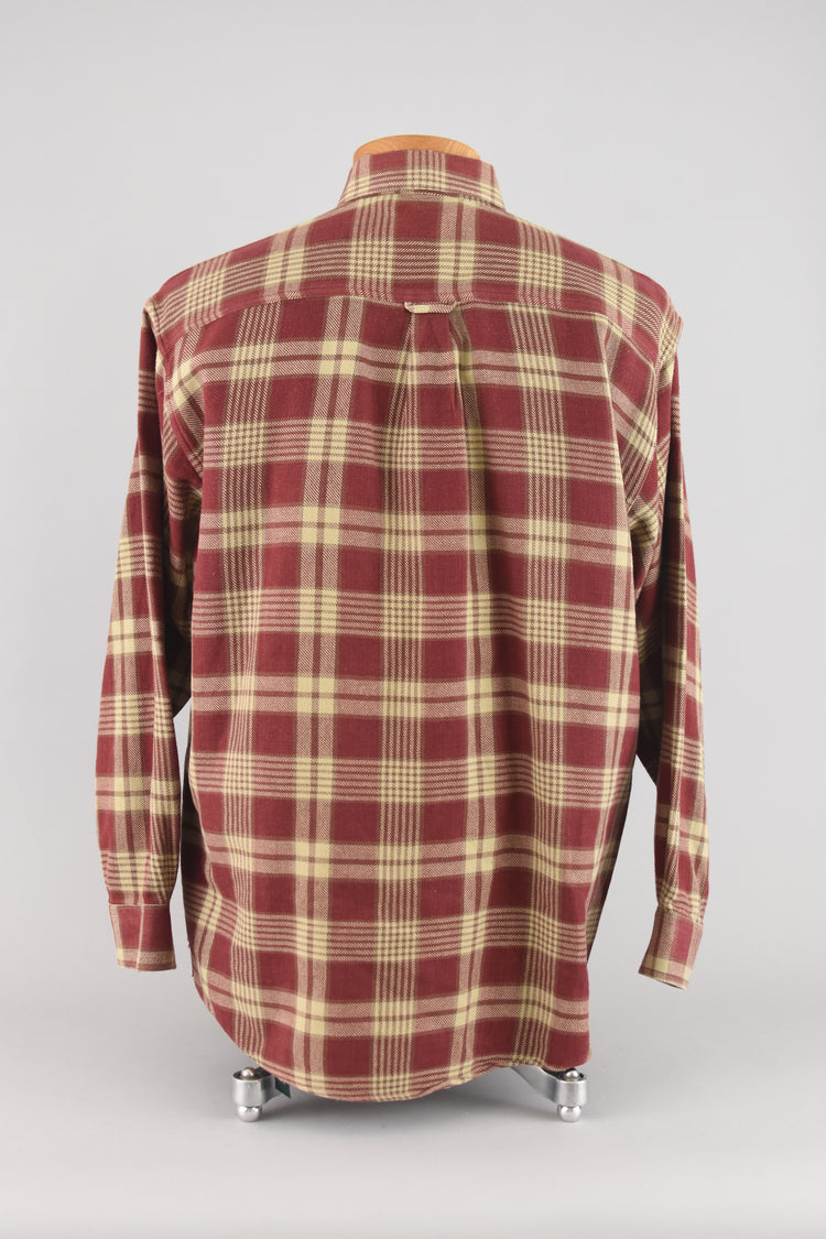 Vintage Orvis Red Plaid Long Sleeve Shirt, Men's Medium - Large