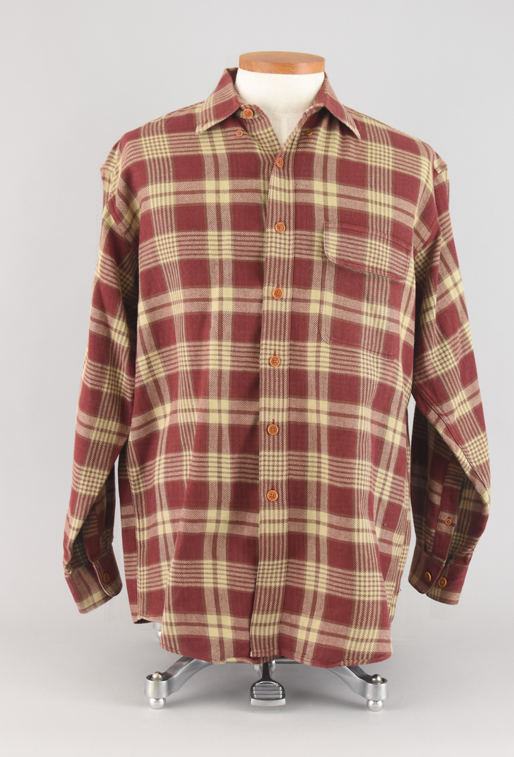 Vintage Orvis Red Plaid Long Sleeve Shirt, Men's Medium - Large