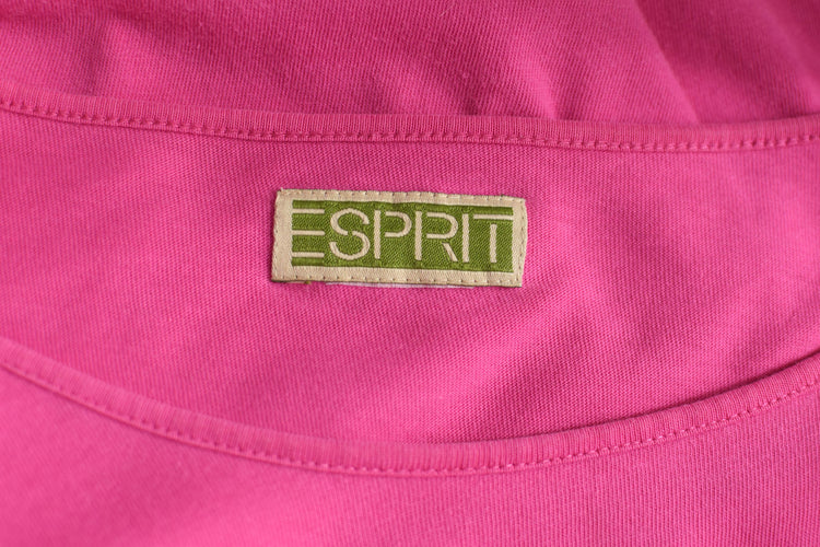 Vintage Esprit Pink Cropped T-shirt Women's Medium