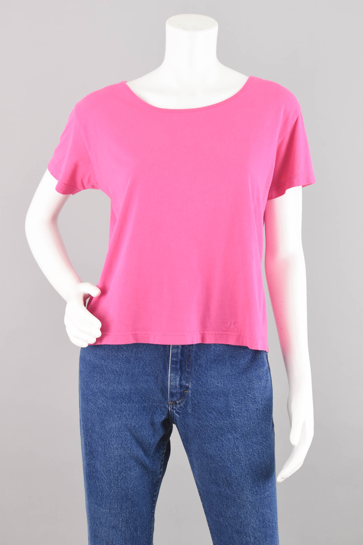 Vintage Esprit Pink Cropped T-shirt Women's Medium