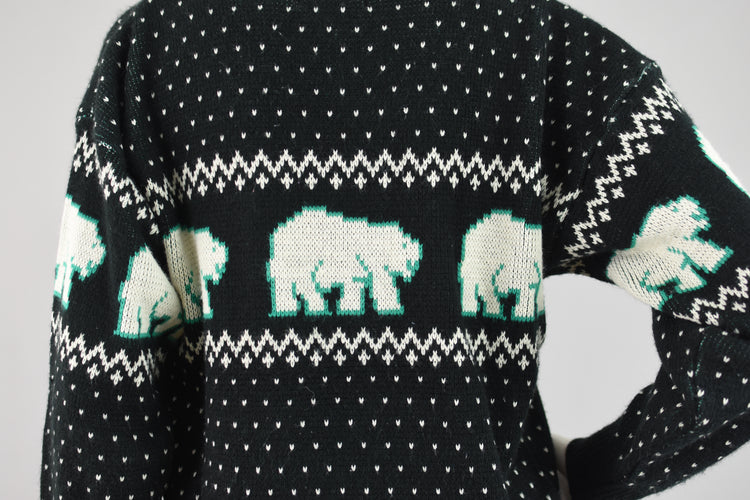 Vintage Polar Bears Sweater Women's Small