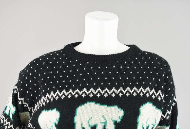 Vintage Polar Bears Sweater Women's Small