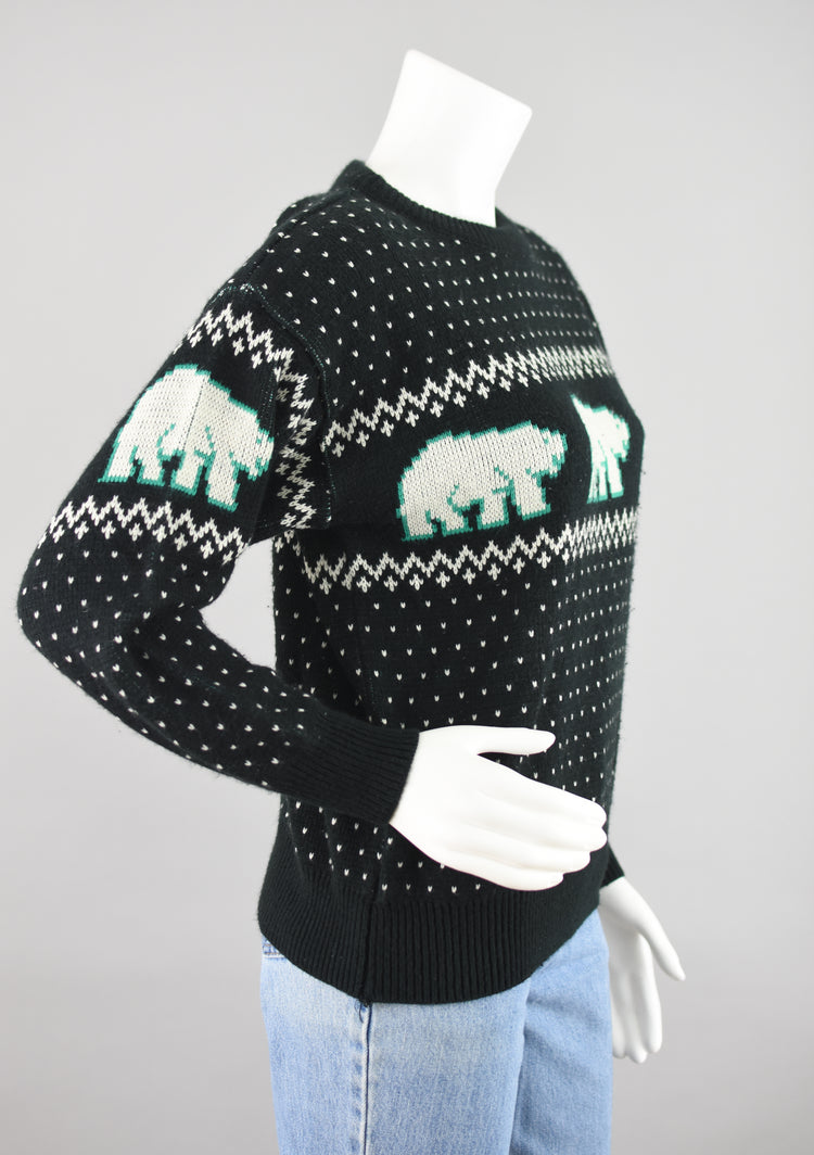 Vintage Polar Bears Sweater Women's Small