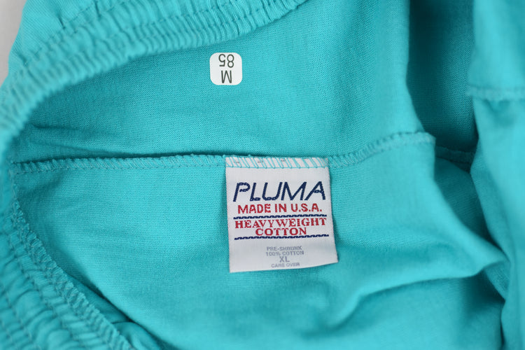 90s Pluma Athletic Teal Cotton Shorts Men's Extra Large