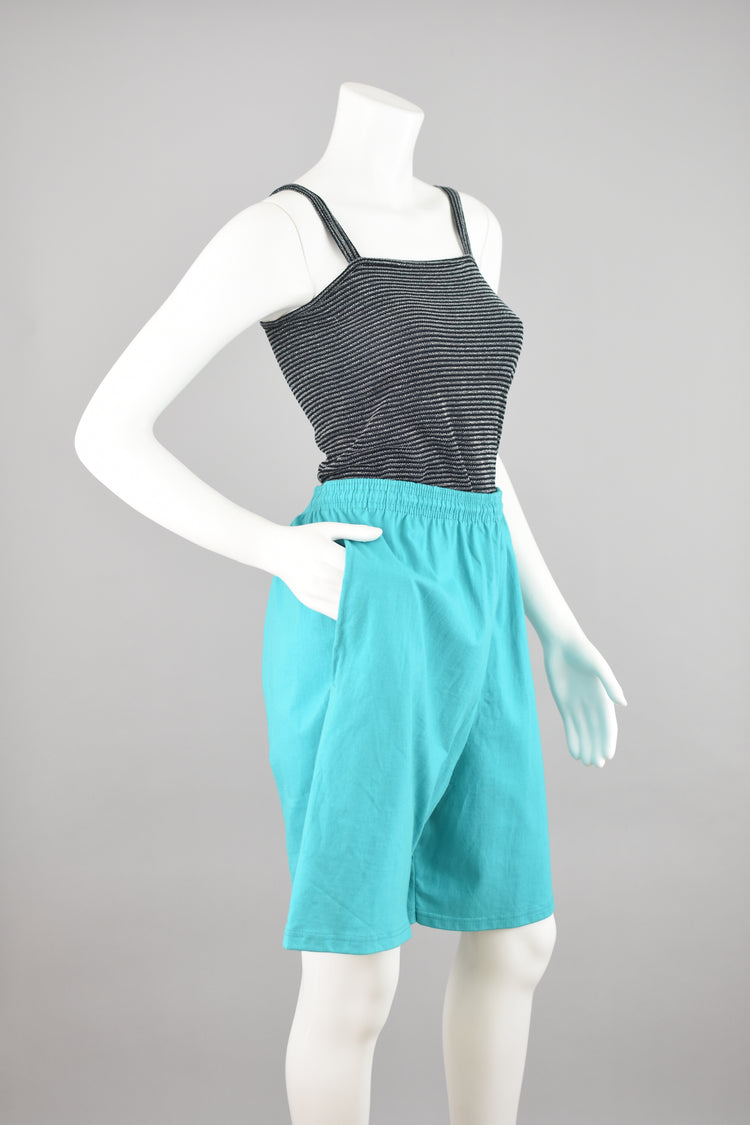 90s Pluma Athletic Teal Cotton Shorts Men's Extra Large