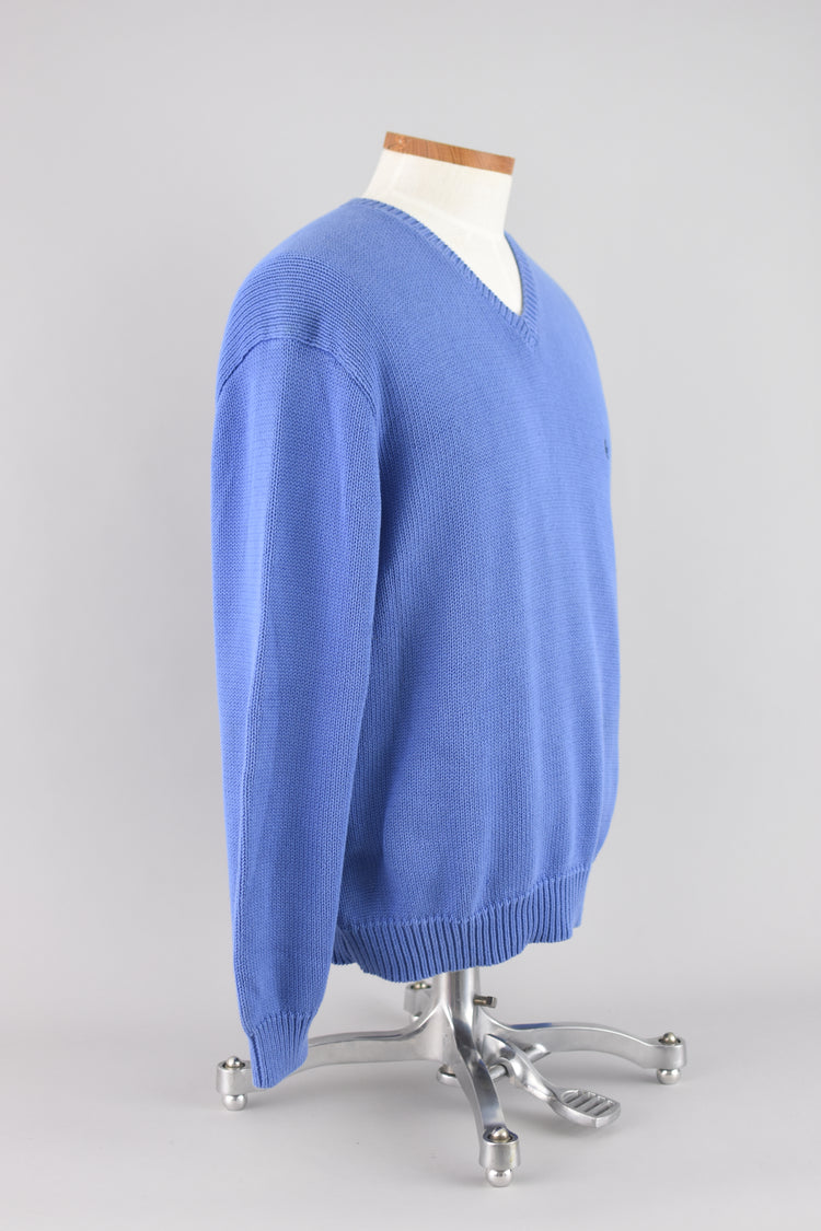 90s Polo by Ralph Lauren Blue Sweater, Men's Extra Large