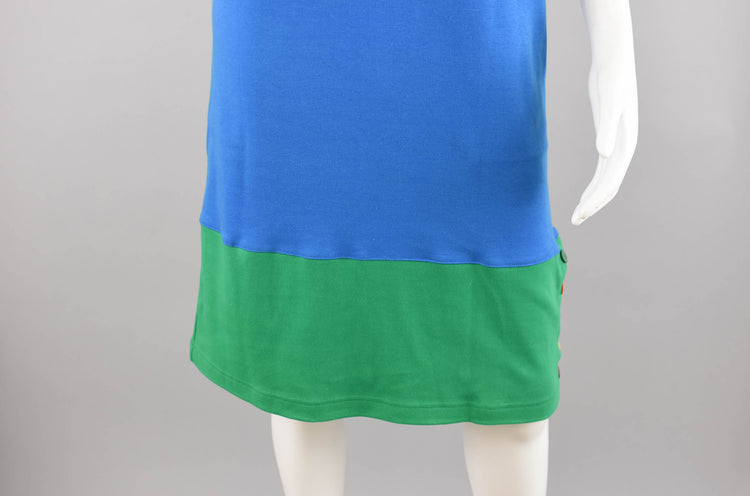 80s Colorblock T-shirt Dress, Women's Medium