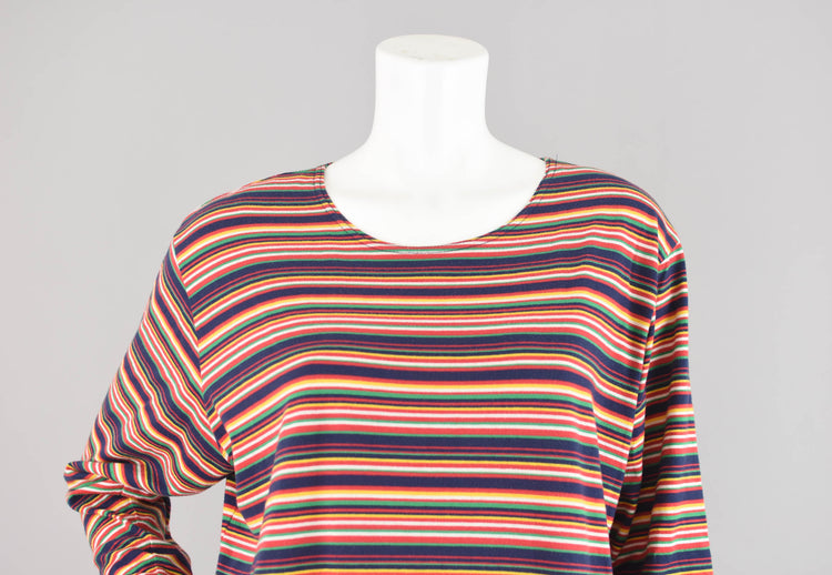 90s Striped Long Sleeve Grunge Shirt, Women's Large