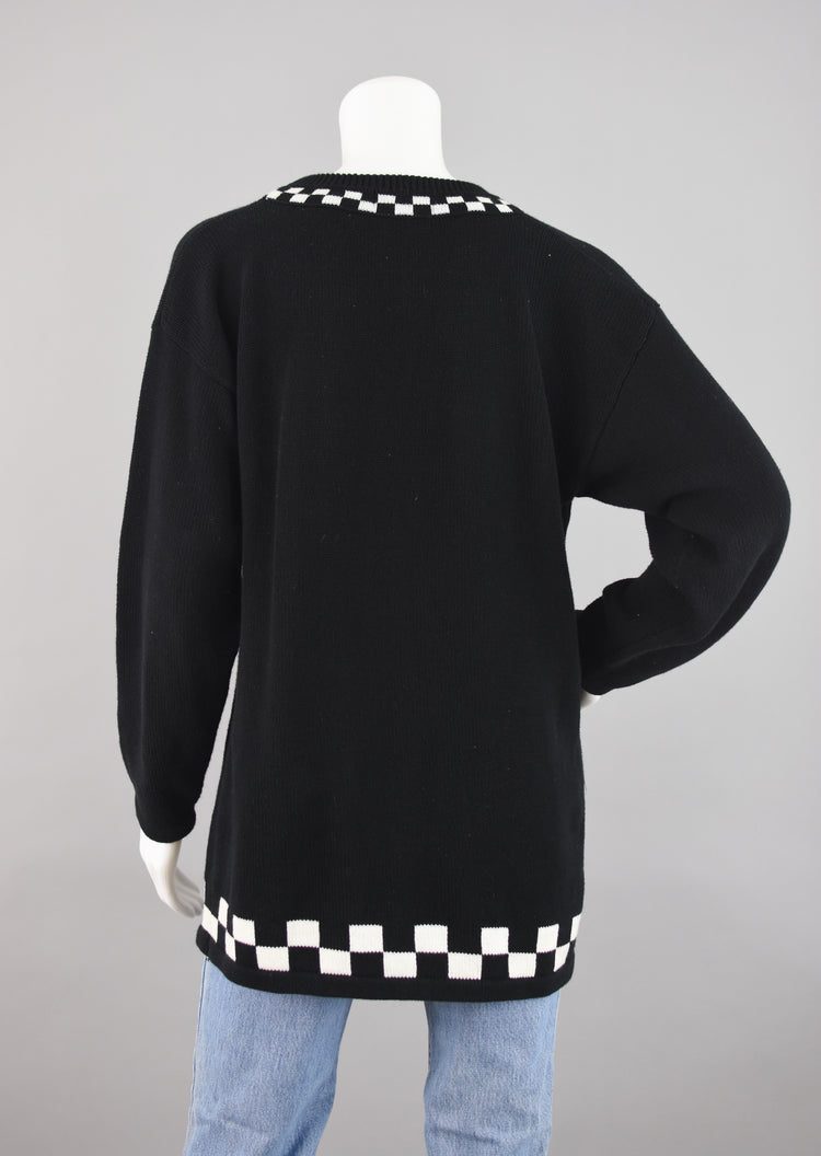 Vintage Taxi Cab Sweater Women's Medium