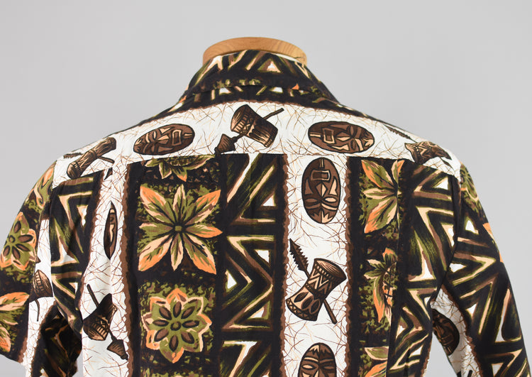 1960s Ui-Maikai Hawaiian Shirt Men's Medium